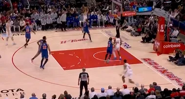 申京送出第10记助攻，谢泼德底角三分命中砍下20分